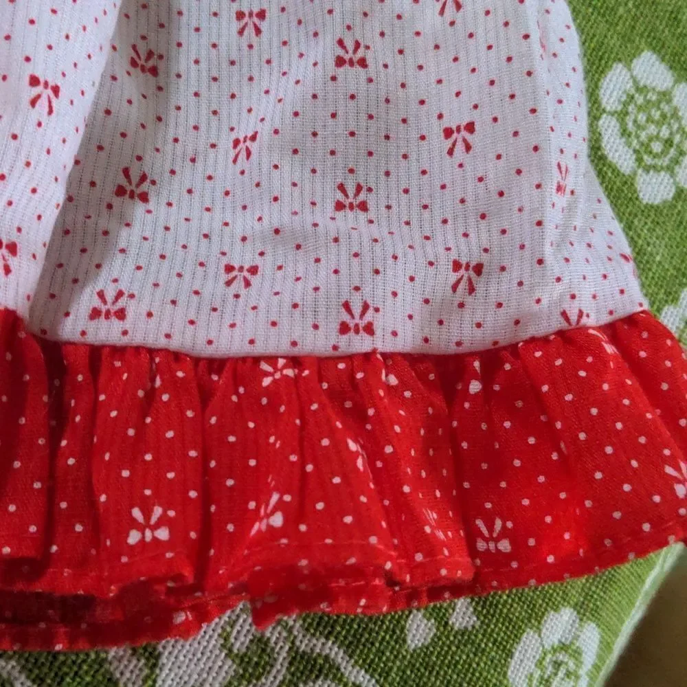 80s Vintage‎ Smocked JCPenney Toddler red & white dress